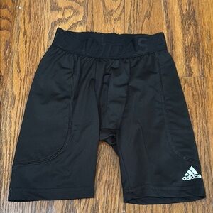 Adidas, Kids, Aeroready Baseball Sliding Shorts, Size Small, Black